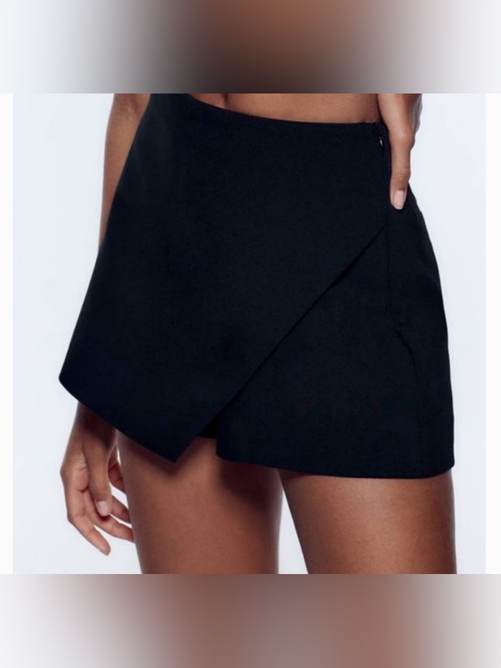 Zara Black High-Waist Skort